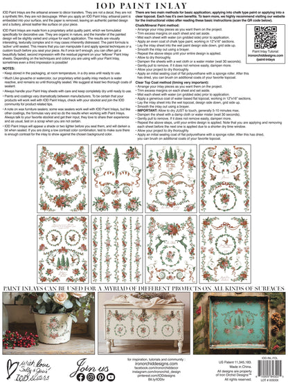 IOD Paint Inlay La Folie IOD Paint Inlay 12x16 (8 sheets)