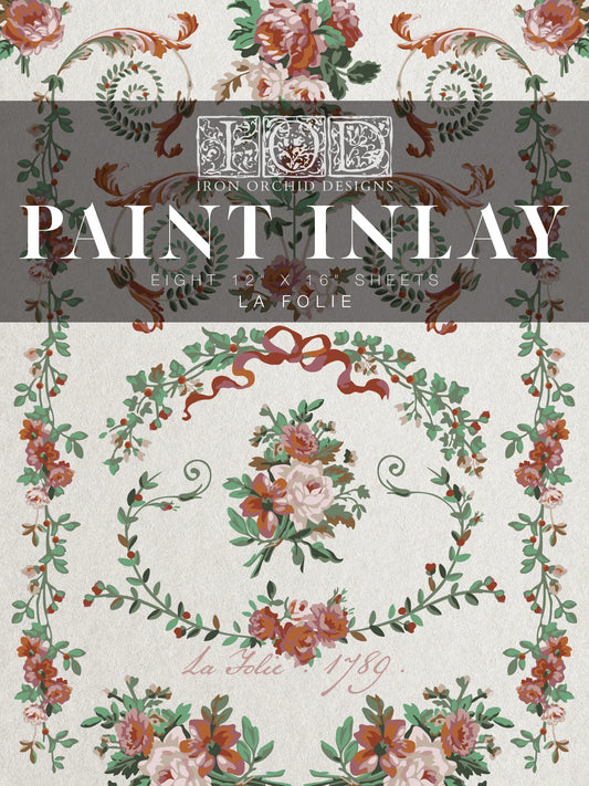 La Folie IOD Paint Inlay 12x16 (8 sheets)