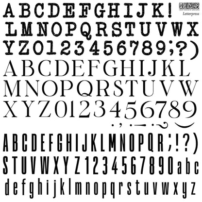Letterpress 12x12 IOD Stamp (1 Sheet)