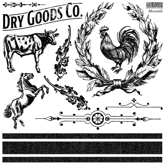 Mercantile 12x12 IOD Stamp (2 Sheets)