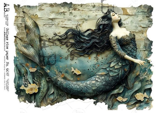 Mermaid Decoupage Rice Paper (AB Studios No 6097)