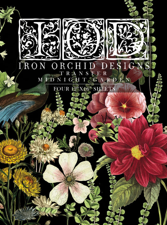 Midnight Garden IOD Transfer 12x16 Pad (4 sheets)
