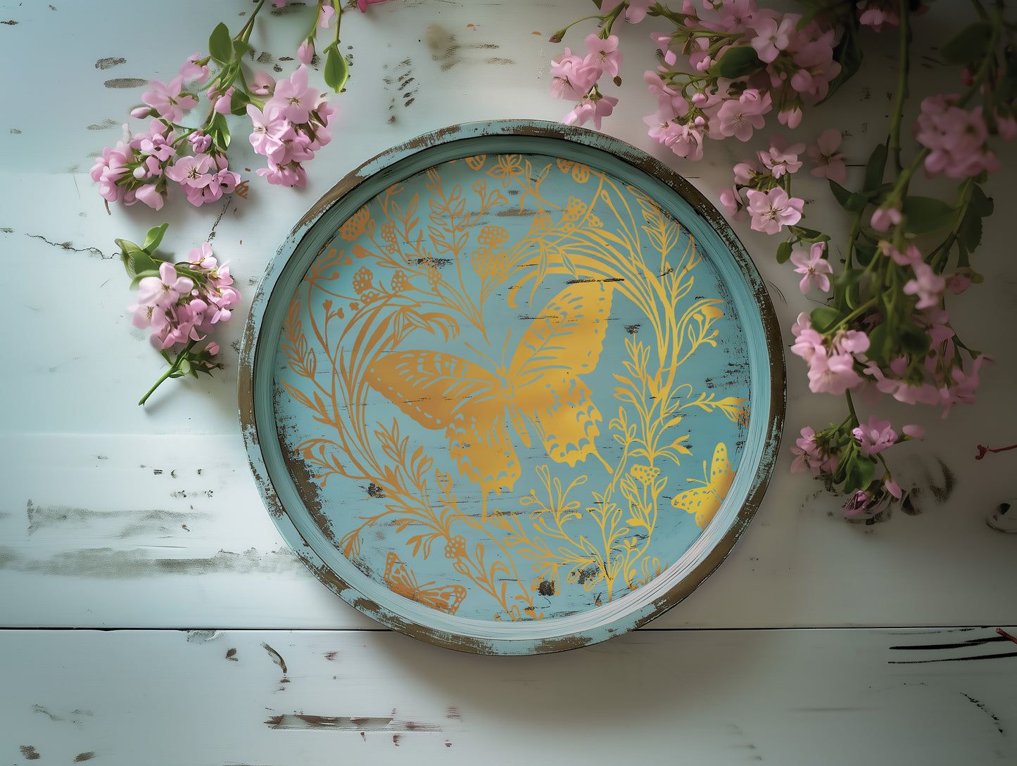 Papillon IOD 8x12 Silver & Gold Gilded Foil Transfer (8 Sheets)