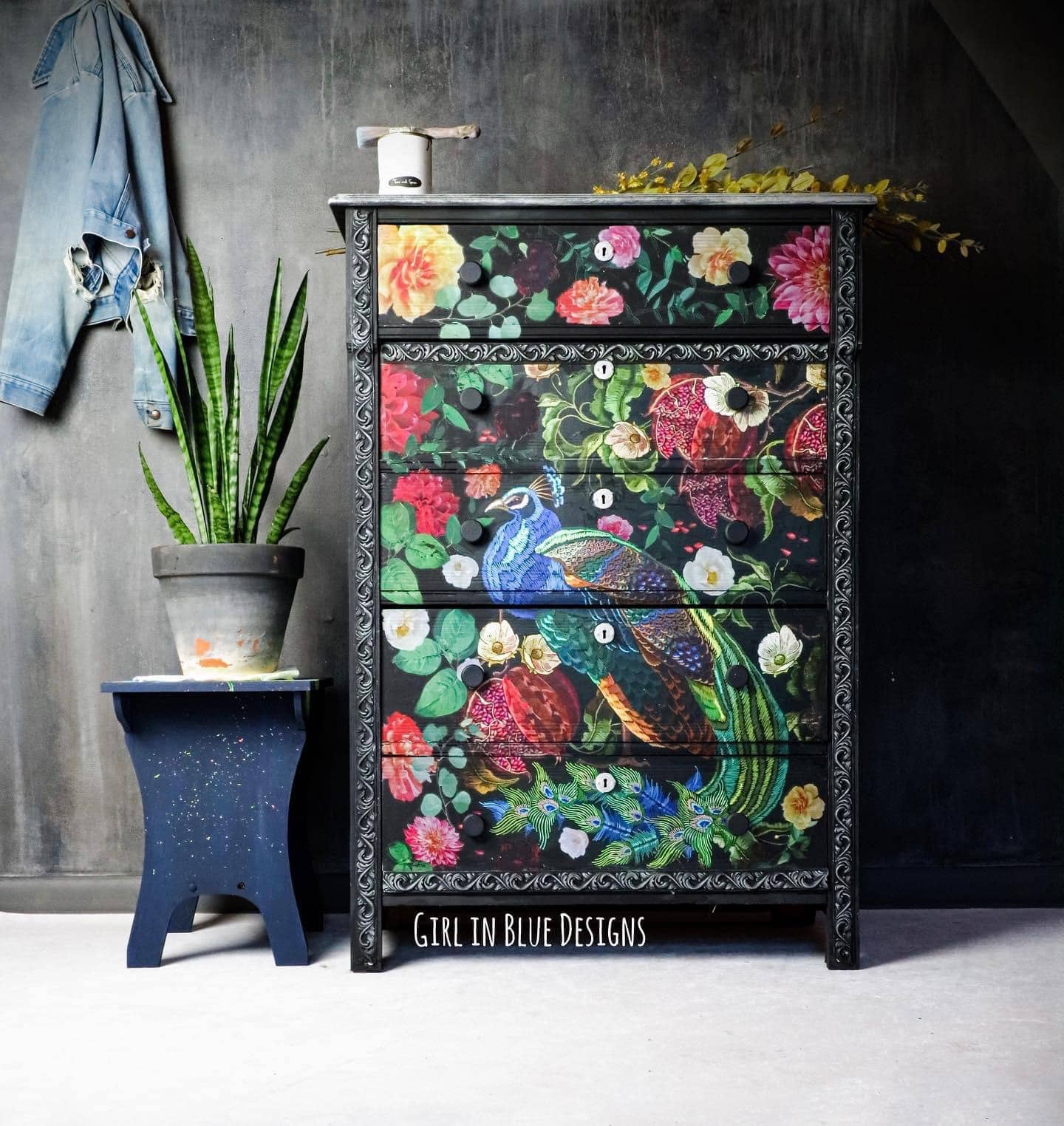 Mint By Michelle Decoupage Paper Peacock Mint A1 Size Large Decoupage Paper