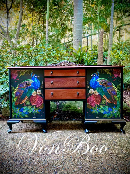 Mint By Michelle Decoupage Paper Peacock Mint A1 Size Large Decoupage Paper