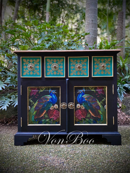 Mint By Michelle Decoupage Paper Peacock Mint A1 Size Large Decoupage Paper