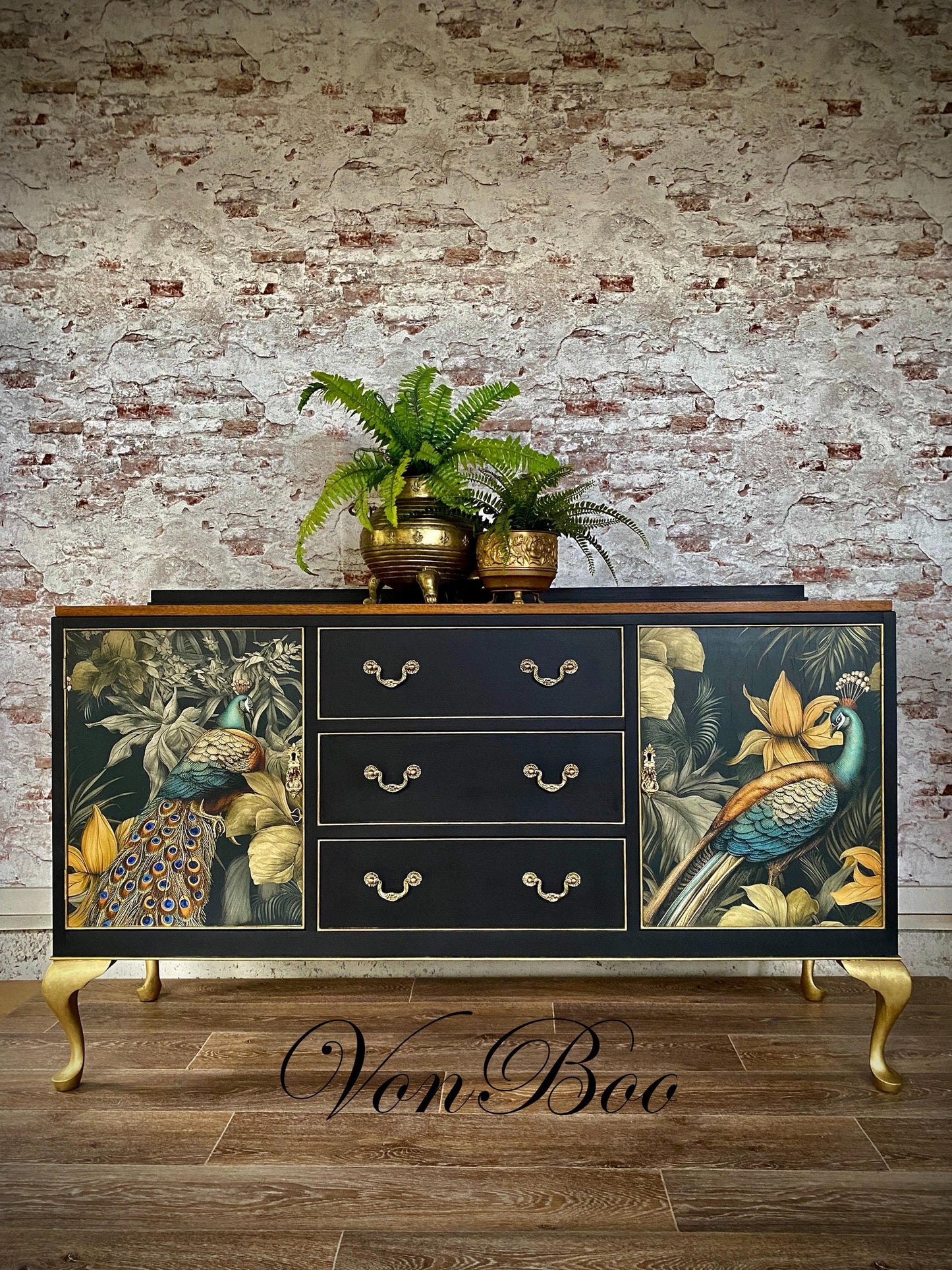 Peacock Pair - 11.7" x 16.5" A3 Size Decoupage Paper - Mint by Michelle