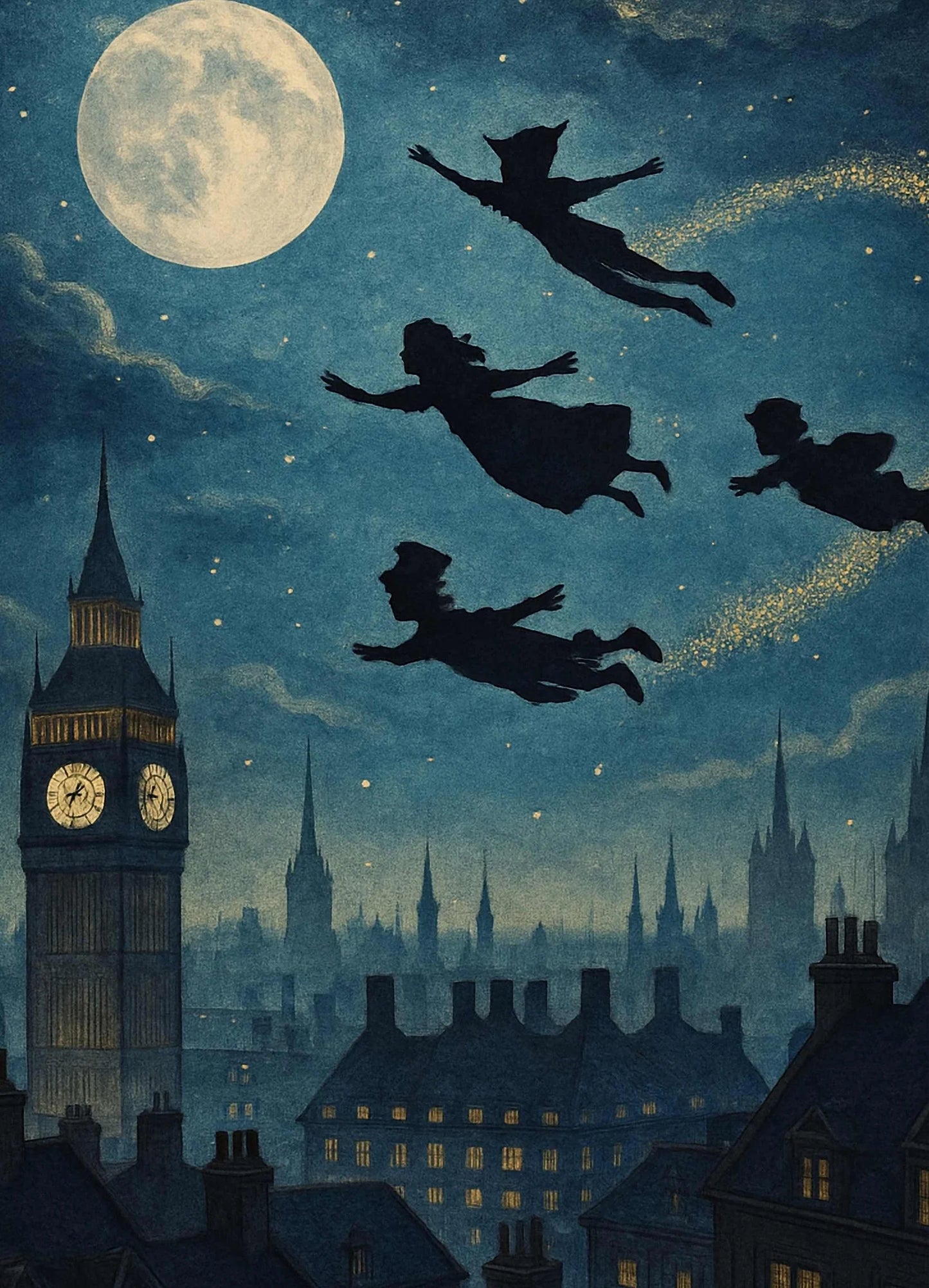 Peter Pan - 23x33 Large A1 Size Decoupage Paper - Three Yellow Goats