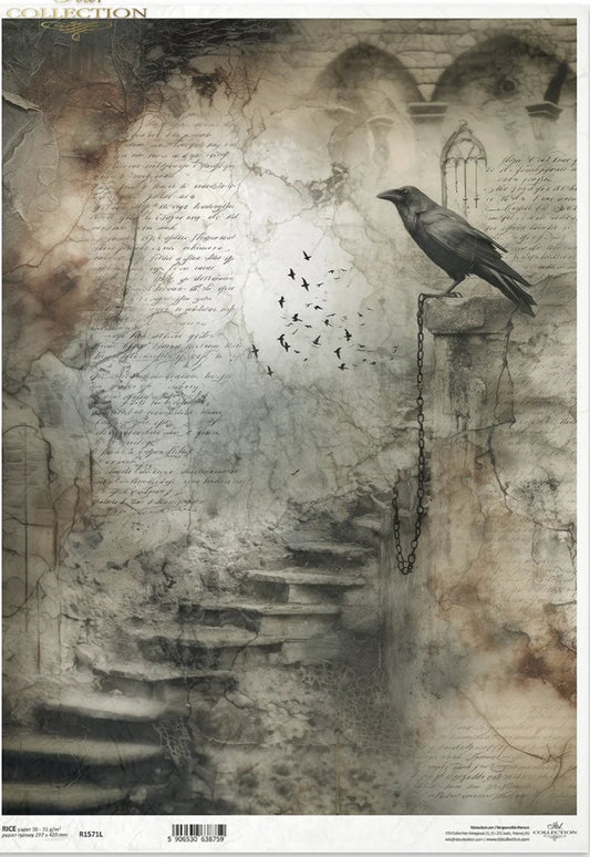 A3 The Raven's Passage Decoupage Rice Paper (ITD No. R1571L)