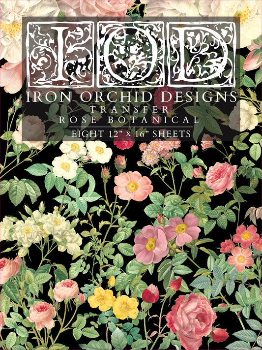 Rose Botanical IOD Transfer 12x16 (8 Sheets)