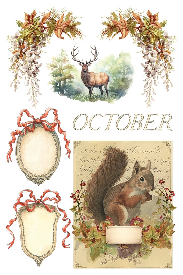 Locker61 Transfers Santa's Hollow IOD Transfer 8x12 Pad (8 sheets)