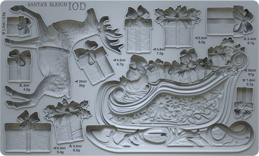 Santa's Sleigh IOD Mould