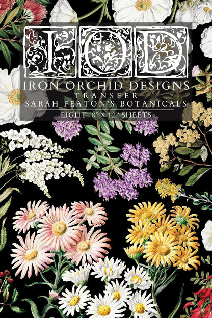 Sarah Featon's Botanicals IOD Transfer 8x12 Pad (8 sheets)