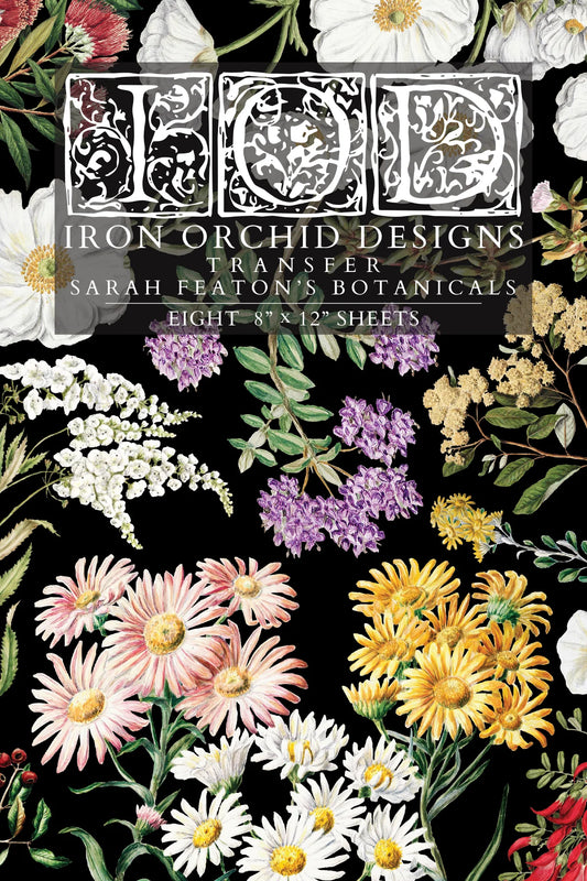Sarah Featon's Botanicals IOD Transfer 8x12 Pad (8 sheets)