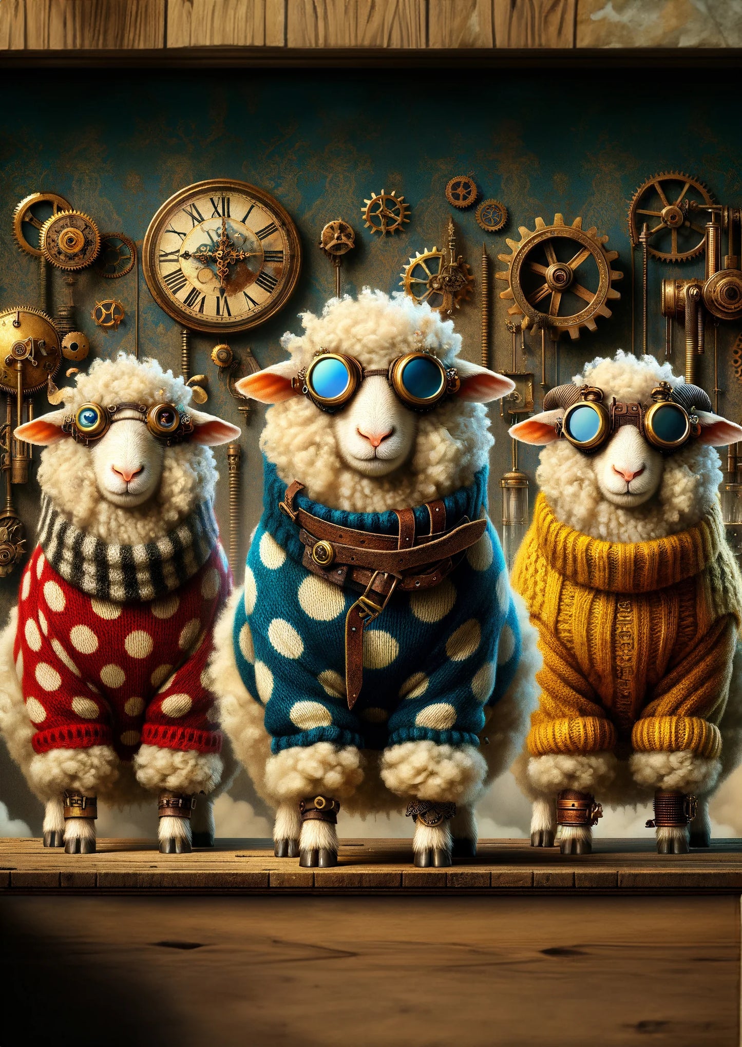 Shaun Sheep - 11.7" x 16.5" A3 Size Decoupage Paper - Mint by Michelle