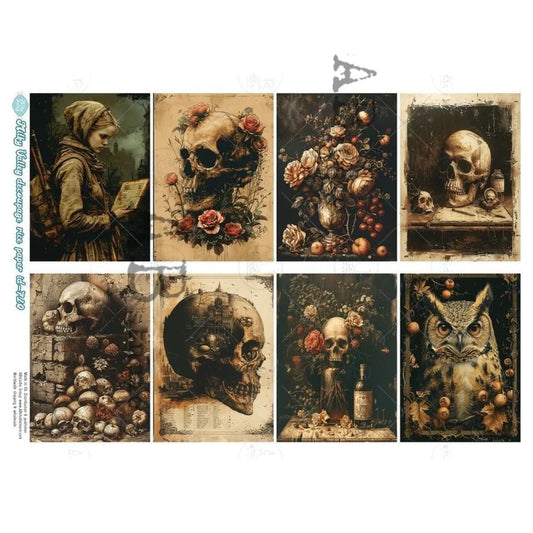 A4 Still Life Shadows Decoupage Rice Paper (ID710)
