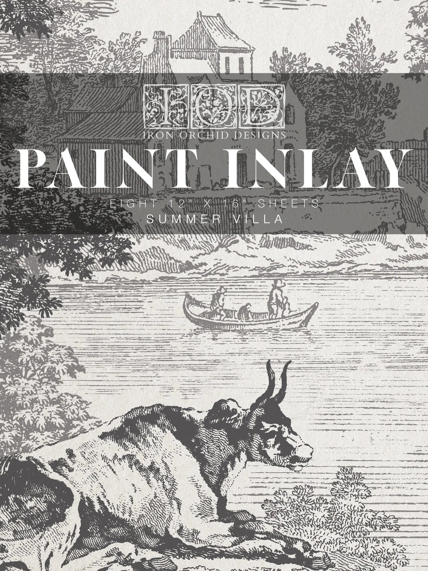 IOD Paint Inlay Summer Villa IOD Paint Inlay 12x16 (8 Sheets)