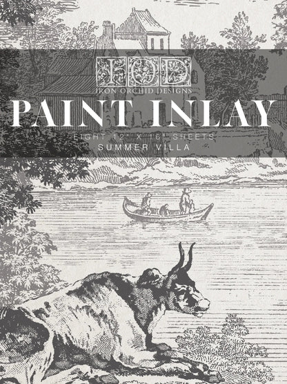 IOD Paint Inlay Summer Villa IOD Paint Inlay 12x16 (8 Sheets)