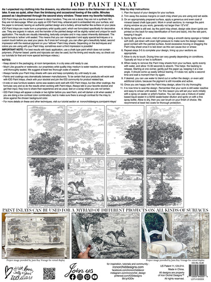 IOD Paint Inlay Summer Villa IOD Paint Inlay 12x16 (8 Sheets)