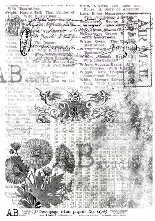 The Ledger Decoupage Rice Paper (AB No 6523)
