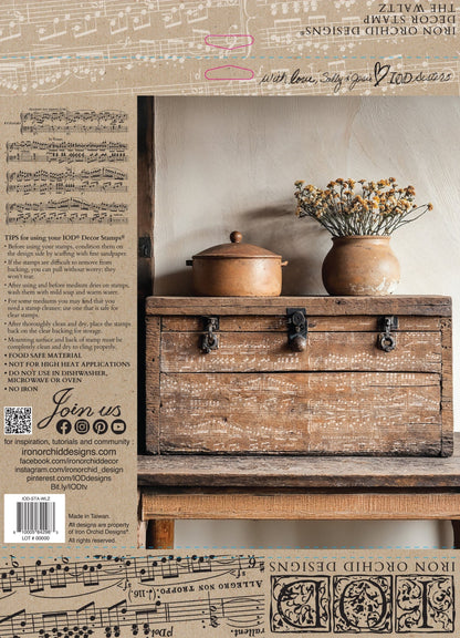 The Waltz 12x12 IOD Stamp (1 sheet)