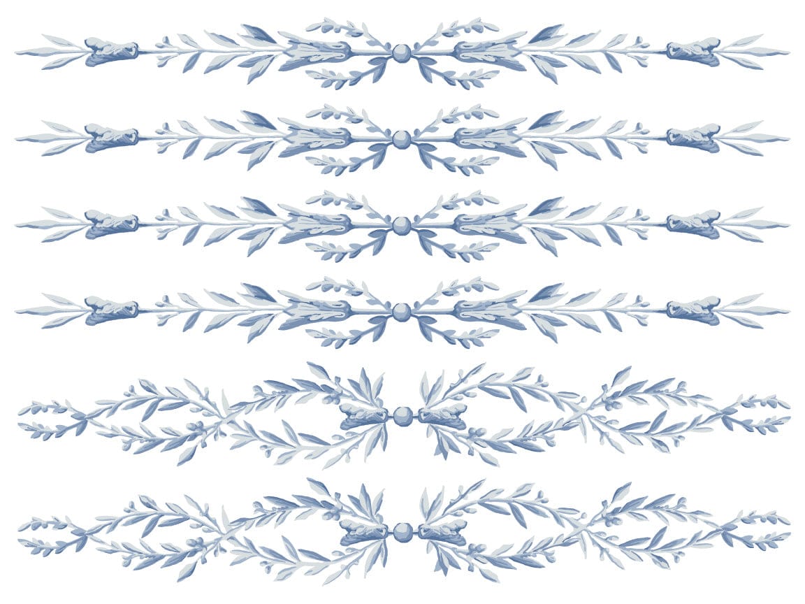 IOD Paint Inlay Trompe L'Oeil Bleu IOD Paint Inlay 12x16 (4 Sheets)