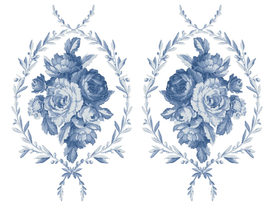 IOD Paint Inlay Trompe L'Oeil Bleu IOD Paint Inlay 12x16 (4 Sheets)