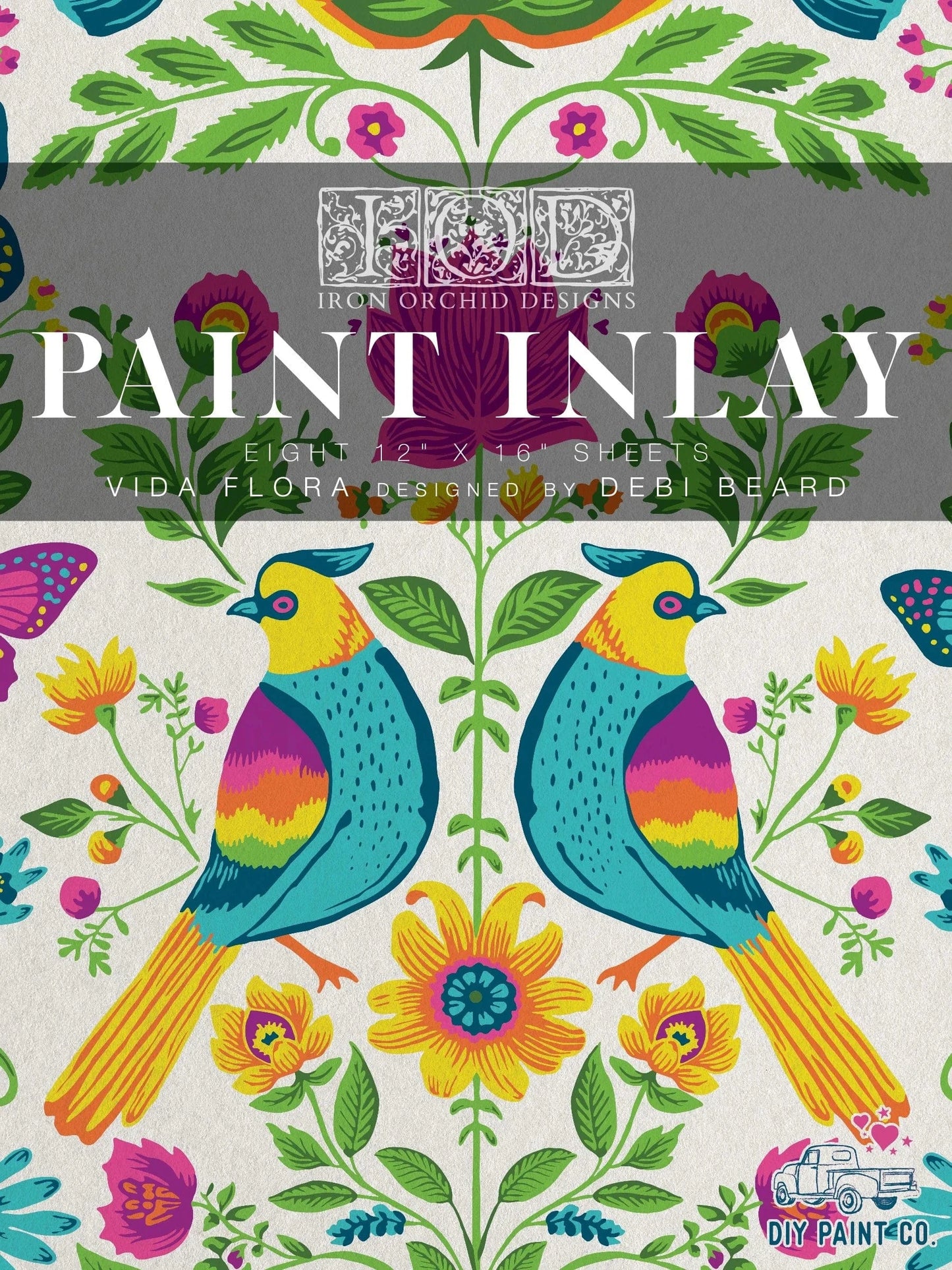 Vida Flora IOD Paint Inlay 12x16 (8 Sheets)