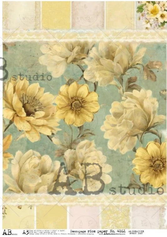 Vintage Summer Floral Multi Decoupage Rice Paper (R1180L)