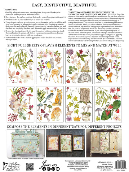 Whispering Willow IOD Transfer 12x16 Pad (8 sheets)