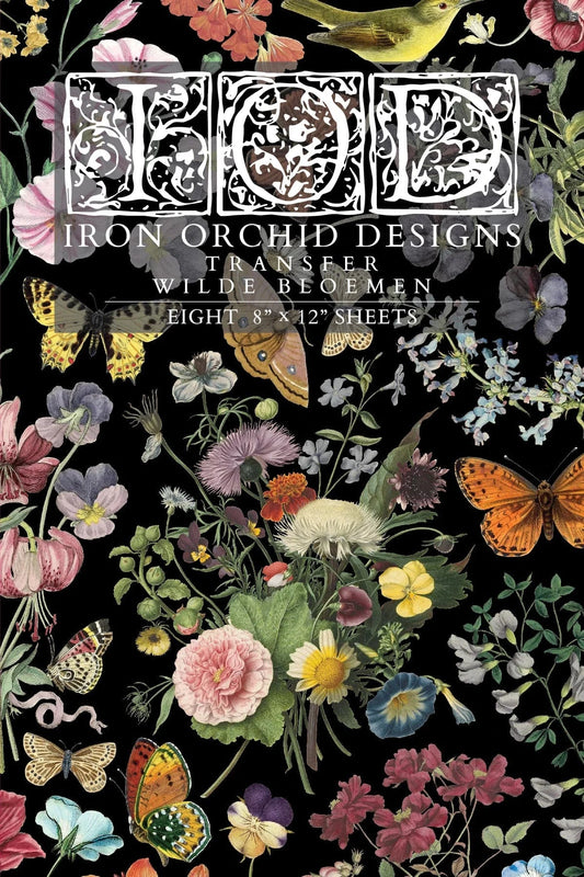 Wilde Bloemen IOD Transfer 8x12 (8 Sheets)