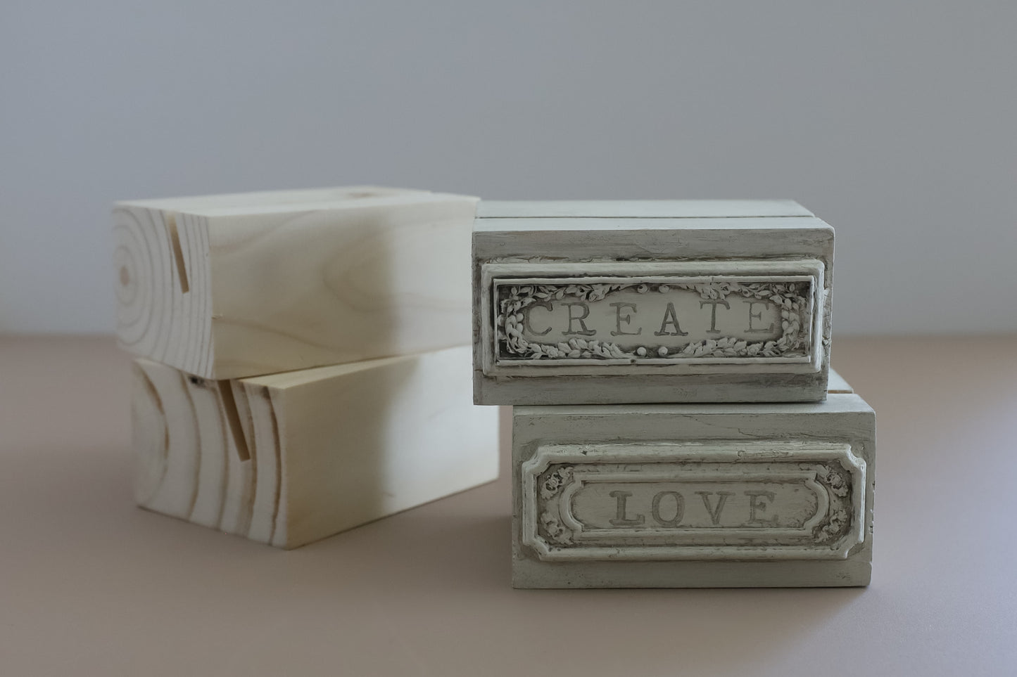 IOD Wood Block Stands | 2x3x4 Wooden Display Stands by Iron Orchid Designs | Display Blocks for Paint Inlays, Moulds & Handmade Décor