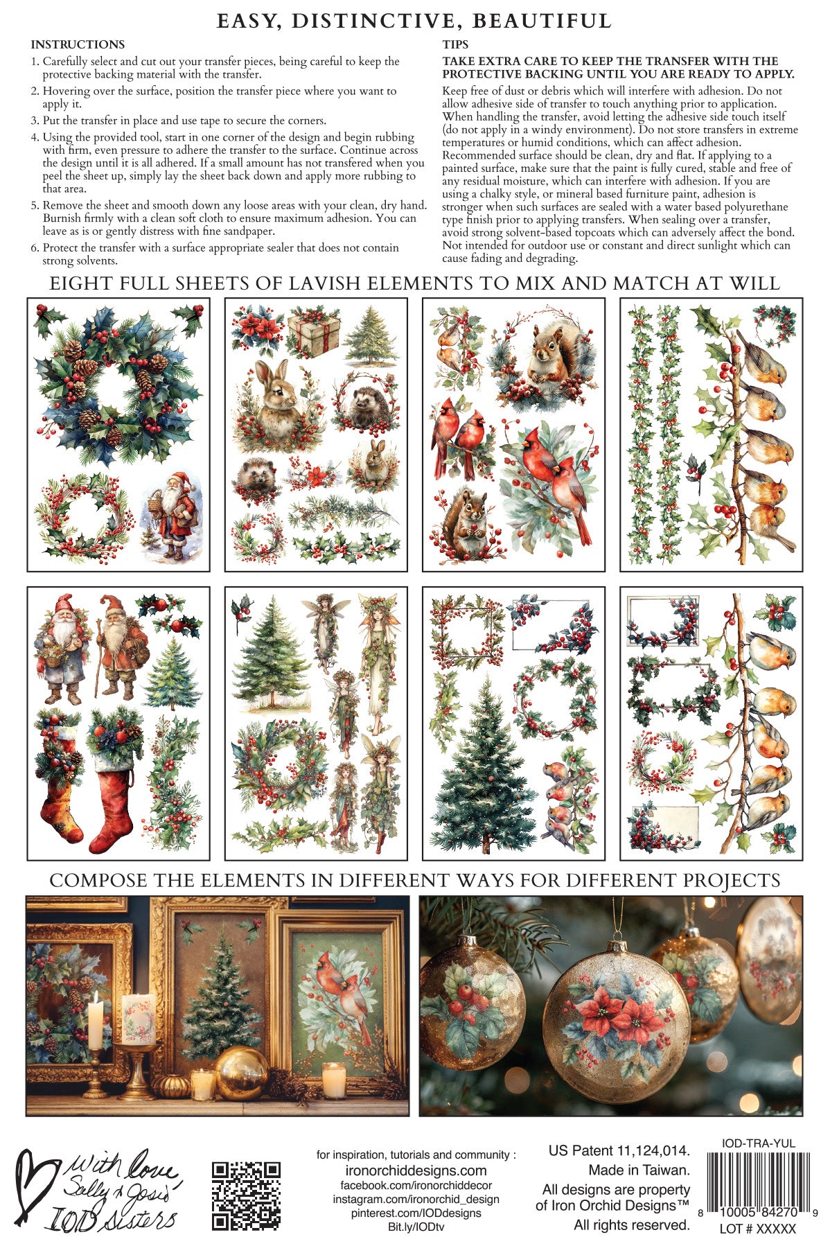 RETIRED Yuletide IOD Transfer 8x12 (8 Sheets)