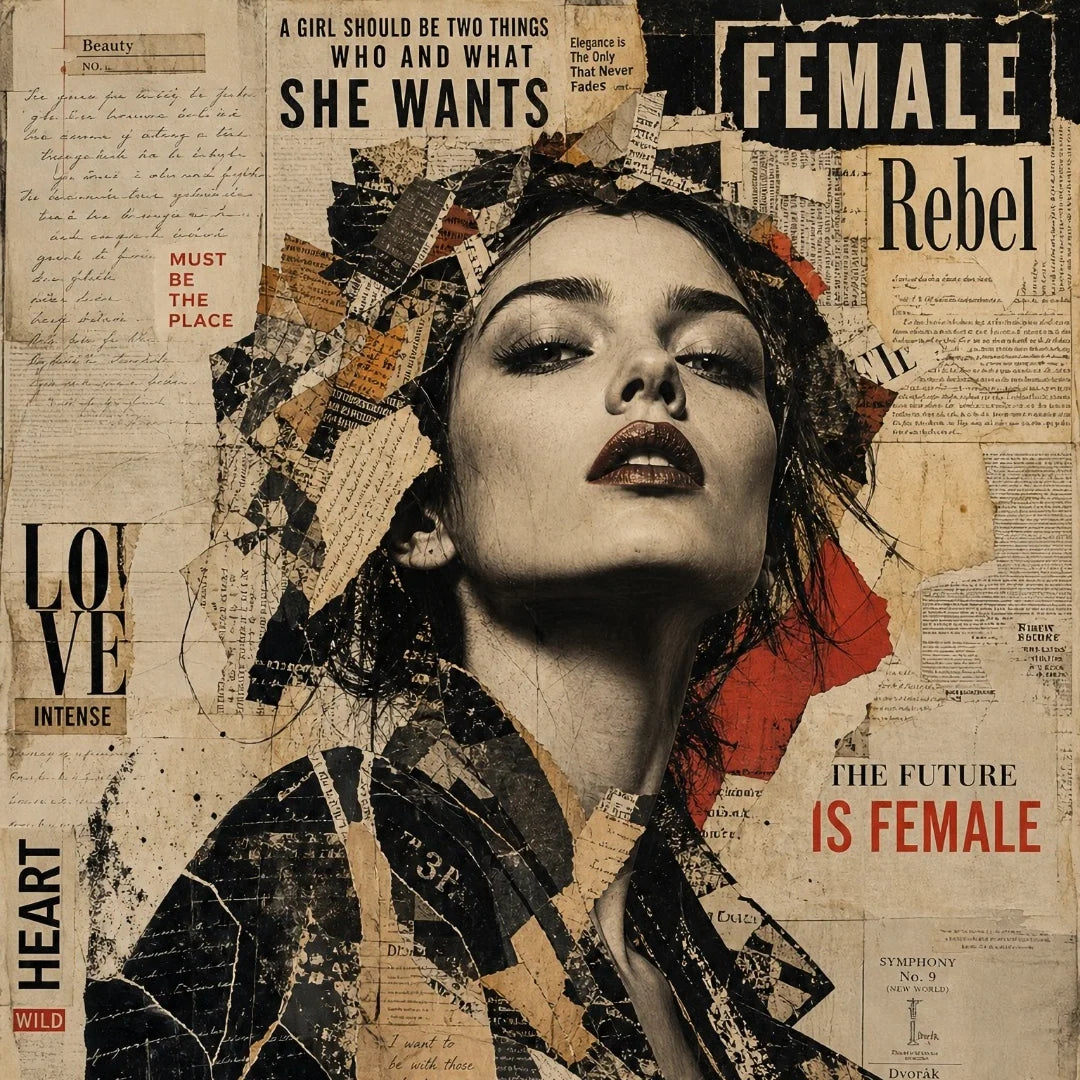 Rebel Heart - 11.7" x 16.5" A3 Size Decoupage Paper - Mint by Michelle