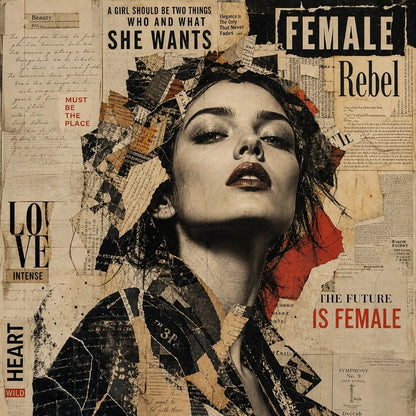 Rebel Heart - 23.4" x 33.1" A1 Size Decoupage Paper - Mint by Michelle