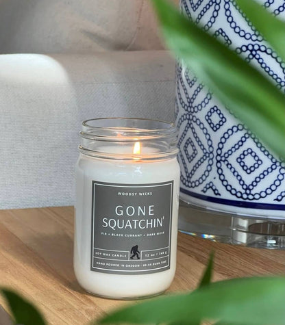 Bigfoot Gone Squatchin' Candle - Soy Wax - Sasquatch