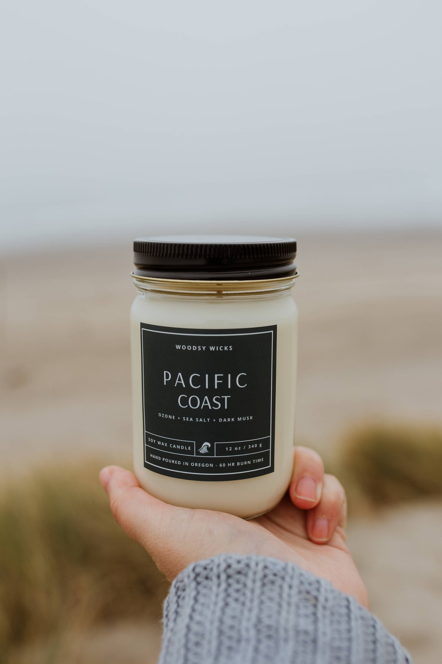 Pacific Coast Candle - Soy Wax - 12oz Oregon Washington Cali