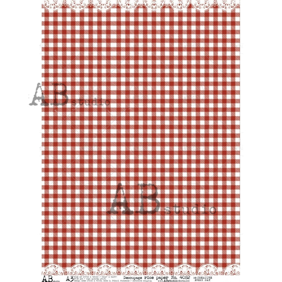 A3 Christmas Tablecloth Decoupage Rice Paper (AB Studio No4082)