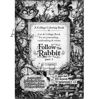 Follow the Rabbit Part 1 Cut & Collage Coloring Book