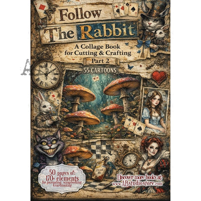 Follow the Rabbit Part 2 Cut & Collage Coloring Book