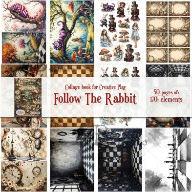 Follow the Rabbit Part 2 Cut & Collage Coloring Book