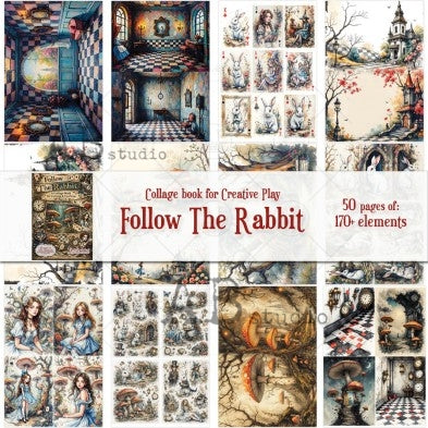 Follow the Rabbit Part 2 Cut & Collage Coloring Book