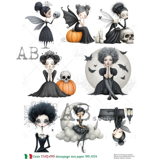 A4 Midnight Gothic Fairies (Carte Italiano NO. 1034)