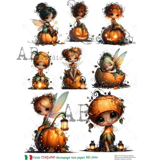 A4 Pumpkin Patch Fairies (Carte Italiano NO. 1044)