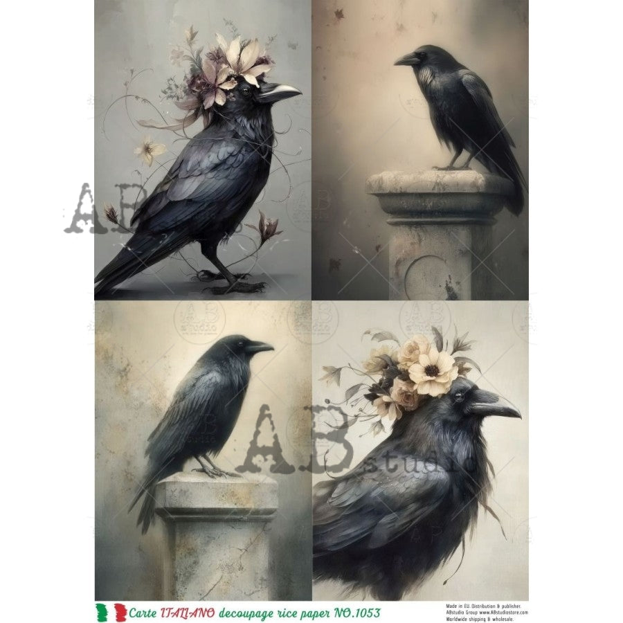 A4 Ravens in Bloom (Carte Italiano NO. 1053)