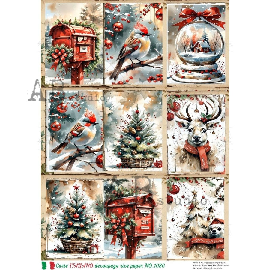A4 Festive Winter Cheer (Carte Italiano NO. 1086)