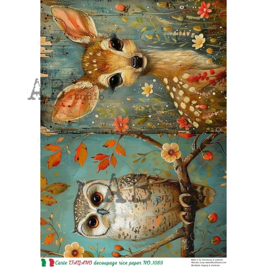 A4 Whimsical Woodland Friends (Carte Italiano NO. 1089)