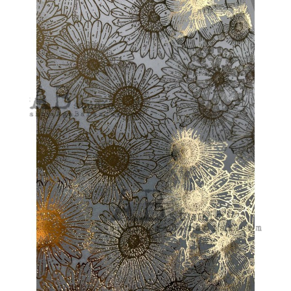 A4 Gold Sunflower Vellum Decoupage Paper (0413)
