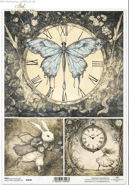 A4 Wings of Time Decoupage Rice Paper (ITD No. R2645)