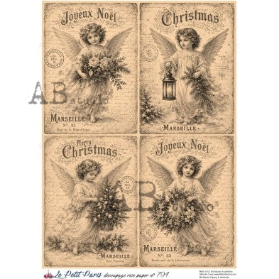 A4 French Christmas Angels (Le Petit Paris No 794)